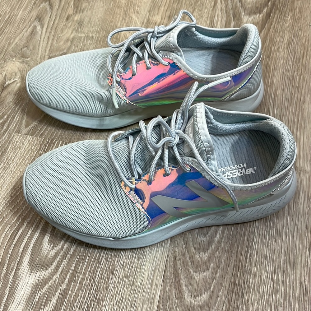 Iridescent Chrome NEW BALANCE runners! Size 5.5 Brand new! Beautiful.